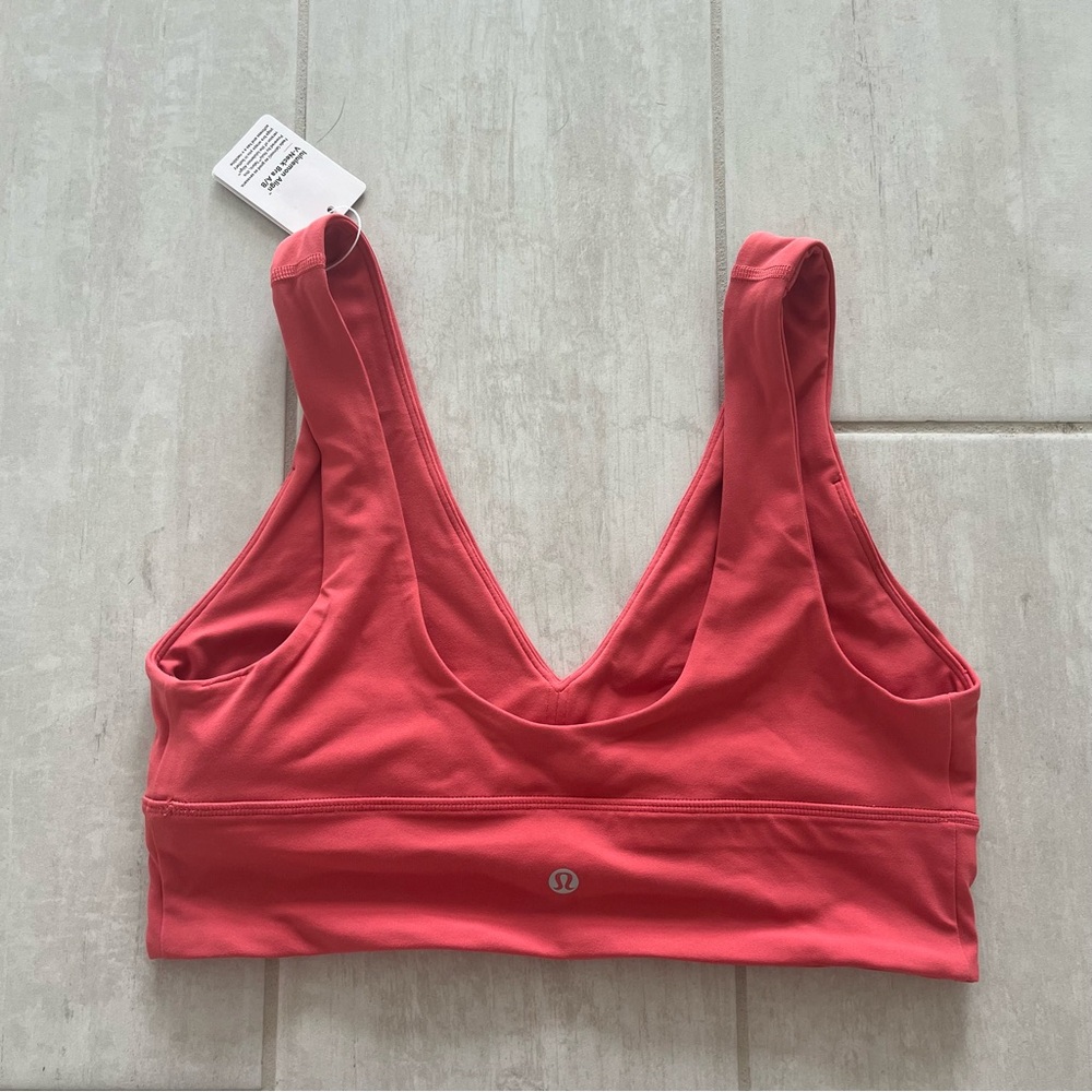 NWT Lululemon Align V-Neck Bra, Desert Red, Size 10 - Picture 3 of 7
